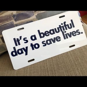 Greys Anatomy Car Plate